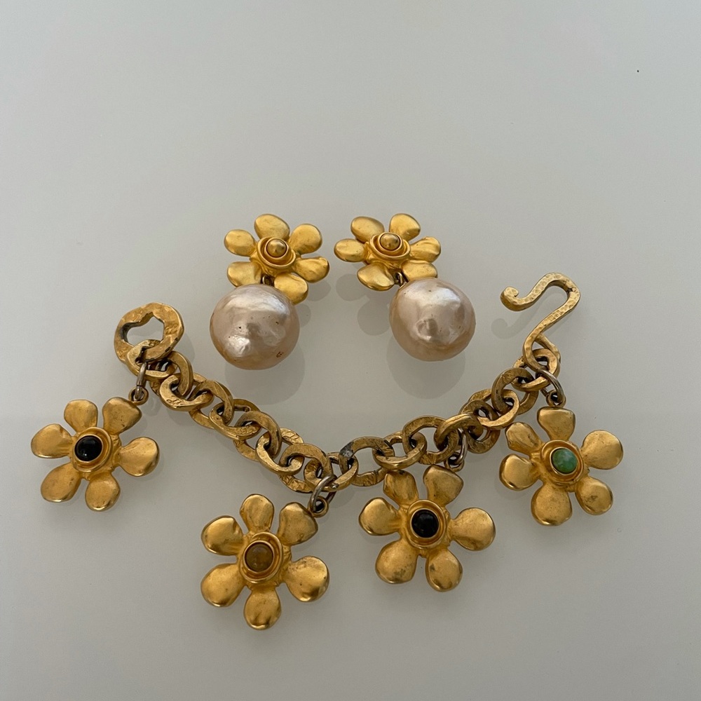 Karl Lagerfeld Earrings and Bracelet